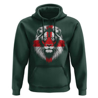 Majestic England Lion Face Graphic Hoodie Patriotic St. Georges Cross British Pride Heritage