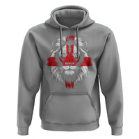 Majestic England Lion Face Graphic Hoodie Patriotic St. Georges Cross British Pride Heritage