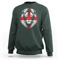 Majestic England Lion Face Graphic Sweatshirt Patriotic St. Georges Cross British Pride Heritage