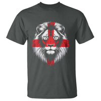 Majestic England Lion Face Graphic T Shirt Patriotic St. Georges Cross British Pride Heritage
