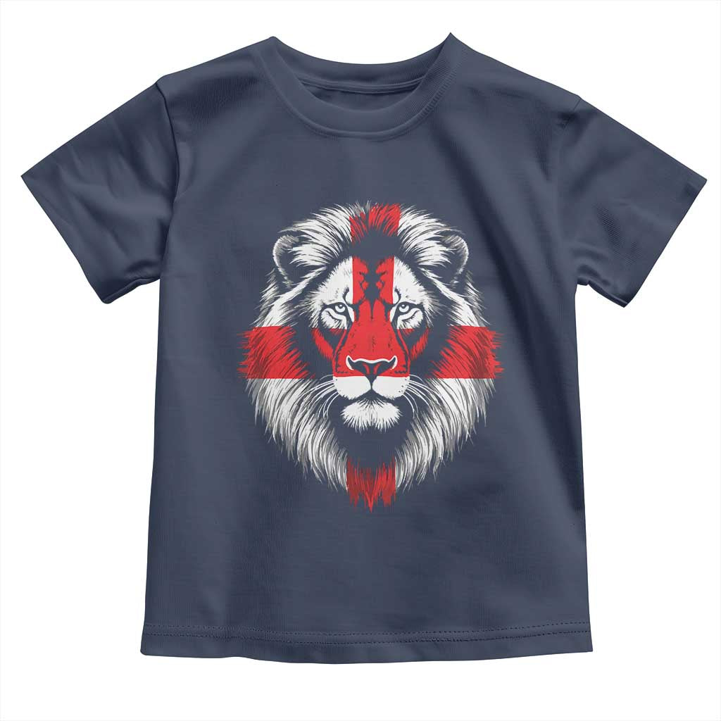Majestic England Lion Face Graphic Toddler T Shirt Patriotic St. Georges Cross British Pride Heritage