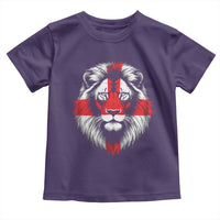 Majestic England Lion Face Graphic Toddler T Shirt Patriotic St. Georges Cross British Pride Heritage