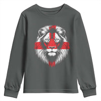 Majestic England Lion Face Graphic Youth Sweatshirt Patriotic St. Georges Cross British Pride Heritage