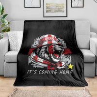 Roaring Lions England Football Pride Throw Blanket Retro Patriotic Soccer British Football Fans
