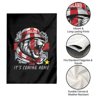 Roaring Lions England Football Pride Garden Flag Retro Patriotic Soccer British Football Fans