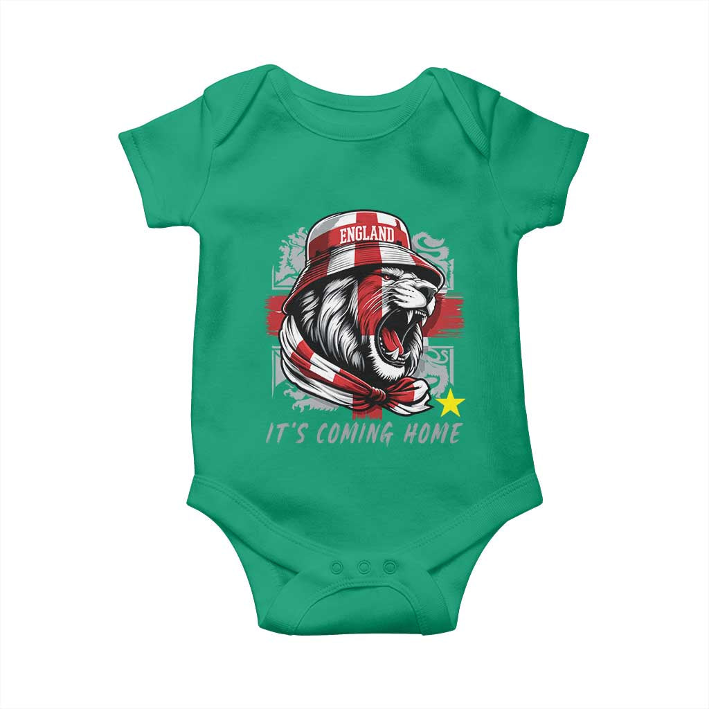 Roaring Lions England Football Pride Baby Onesie Retro Patriotic Soccer British Football Fans