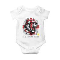 Roaring Lions England Football Pride Baby Onesie Retro Patriotic Soccer British Football Fans