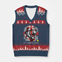 Roaring Lions England Football Pride V-Neck Knit Sweater Vest Retro Patriotic Soccer British Football Fans