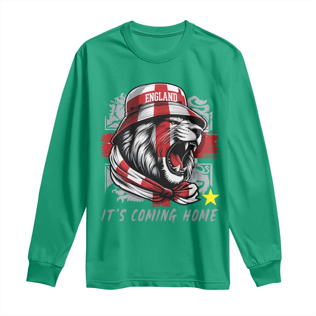 Roaring Lions England Football Pride Long Sleeve Shirt Retro Patriotic Soccer British Football Fans