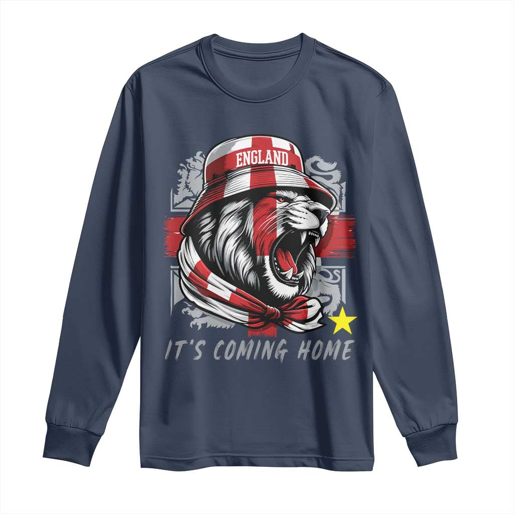 Roaring Lions England Football Pride Long Sleeve Shirt Retro Patriotic Soccer British Football Fans