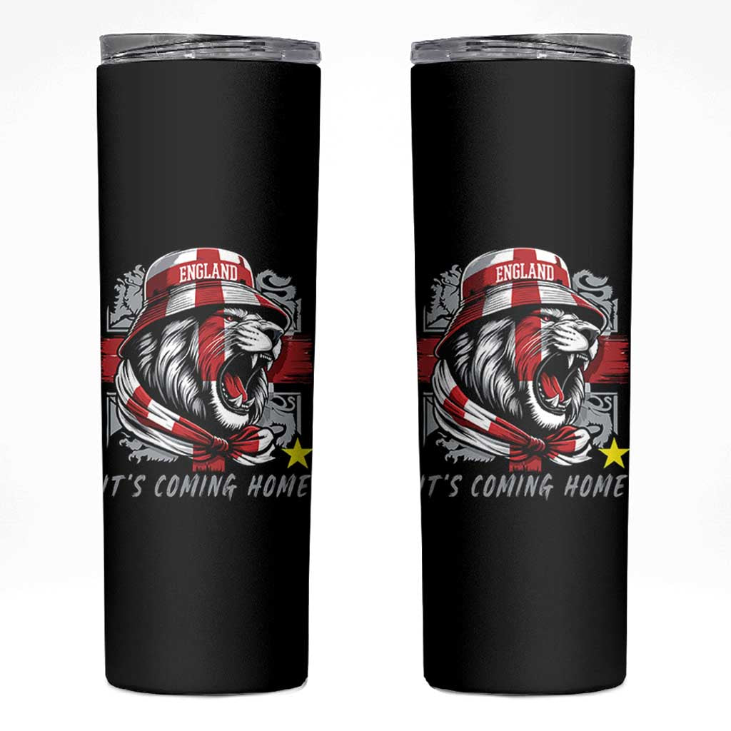 Roaring Lions England Football Pride Skinny Tumbler Retro Patriotic Soccer British Football Fans
