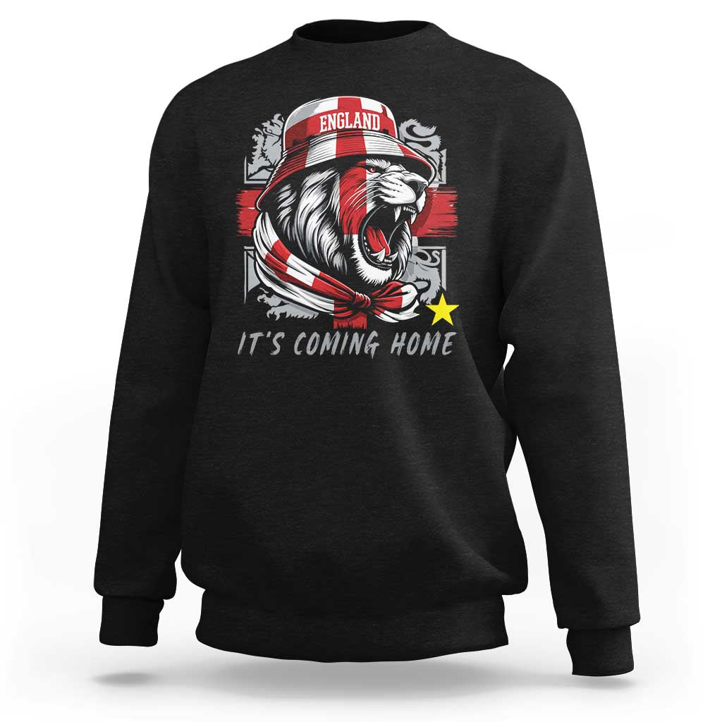 Roaring Lions England Football Pride Sweatshirt Retro Patriotic Soccer British Football Fans