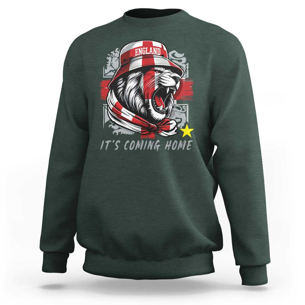 Roaring Lions England Football Pride Sweatshirt Retro Patriotic Soccer British Football Fans