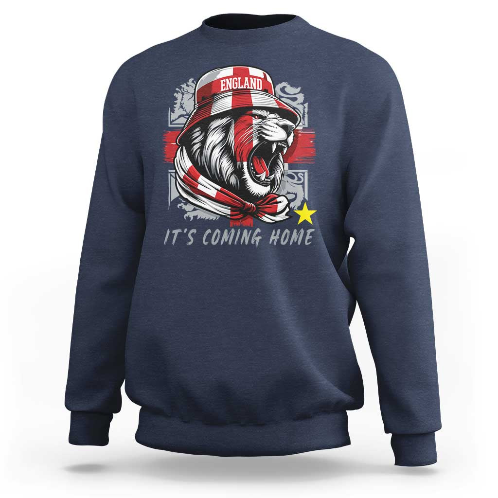 Roaring Lions England Football Pride Sweatshirt Retro Patriotic Soccer British Football Fans