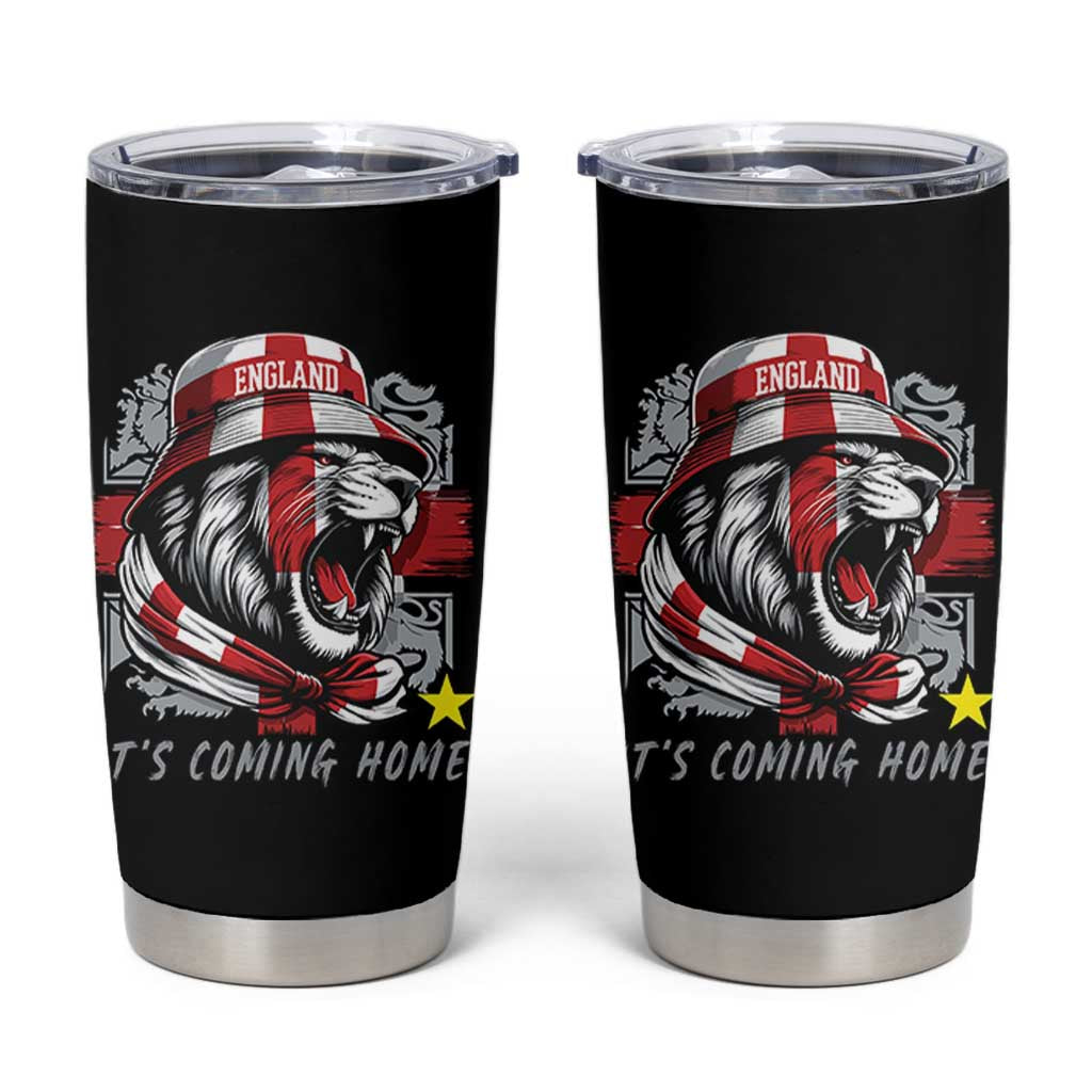 Roaring Lions England Football Pride Tumbler Cup Retro Patriotic Soccer British Football Fans