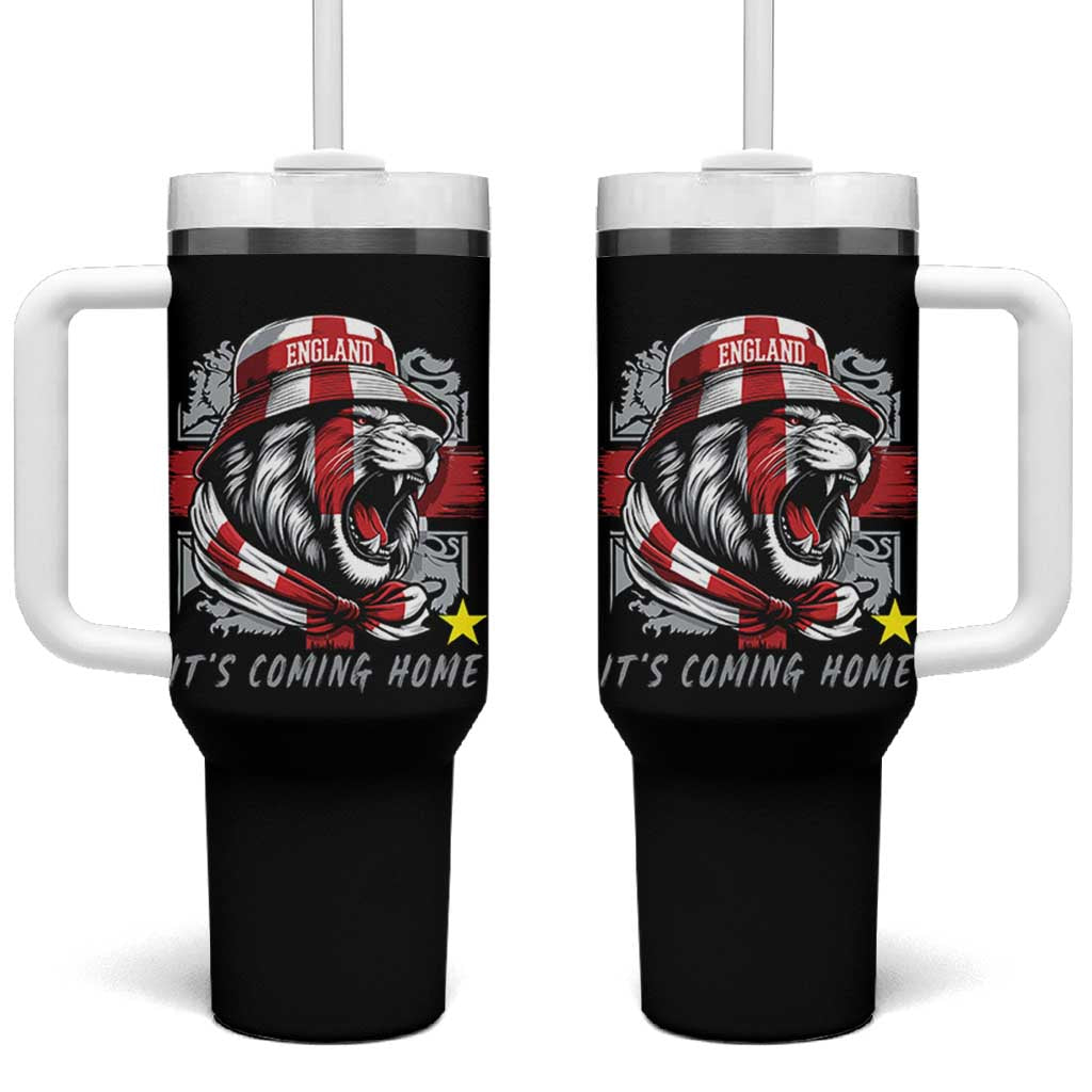 Roaring Lions England Football Pride Tumbler With Handle Retro Patriotic Soccer British Football Fans