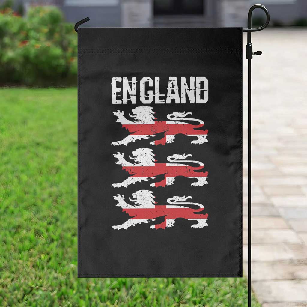Vintage Three Lions England Pride Garden Flag Patriotic Soccer British Football Fans