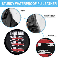 Vintage Three Lions England Pride Spare Tire Cover Patriotic Soccer British Football Fans