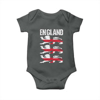 Vintage Three Lions England Pride Baby Onesie Patriotic Soccer British Football Fans