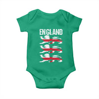 Vintage Three Lions England Pride Baby Onesie Patriotic Soccer British Football Fans