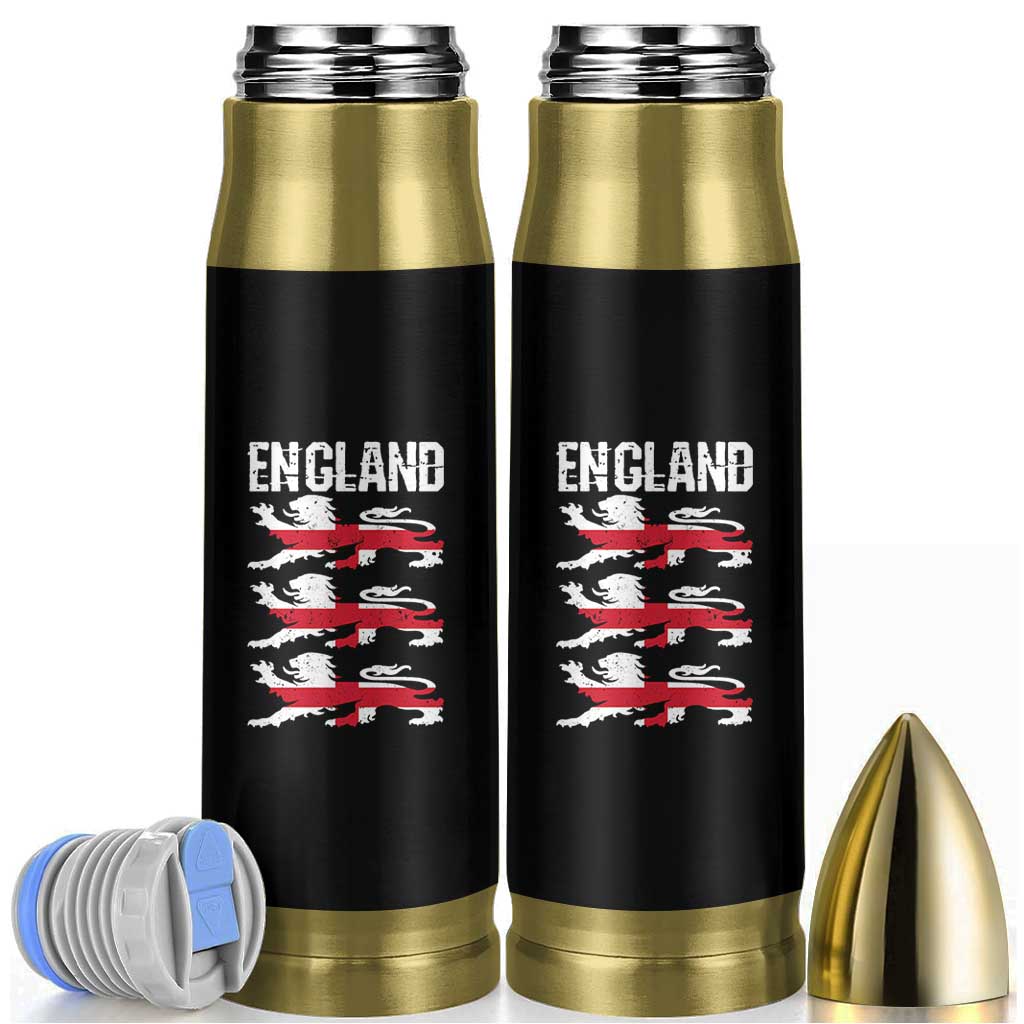 Vintage Three Lions England Pride Bullet Tumbler Patriotic Soccer British Football Fans