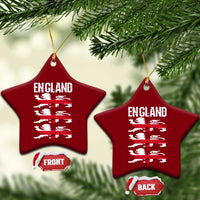 Vintage Three Lions England Pride Ceramic Ornament Patriotic Soccer British Football Fans