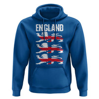 Vintage Three Lions England Pride Hoodie Patriotic Soccer British Football Fans