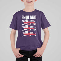 Vintage Three Lions England Pride T Shirt For Kid Patriotic Soccer British Football Fans