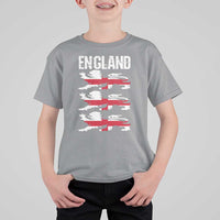 Vintage Three Lions England Pride T Shirt For Kid Patriotic Soccer British Football Fans