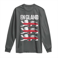 Vintage Three Lions England Pride Long Sleeve Shirt Patriotic Soccer British Football Fans