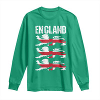 Vintage Three Lions England Pride Long Sleeve Shirt Patriotic Soccer British Football Fans