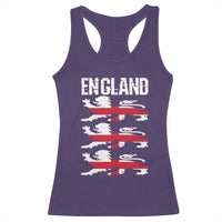 Vintage Three Lions England Pride Racerback Tank Top Patriotic Soccer British Football Fans