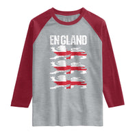 Vintage Three Lions England Pride Raglan Shirt Patriotic Soccer British Football Fans