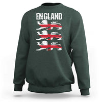 Vintage Three Lions England Pride Sweatshirt Patriotic Soccer British Football Fans