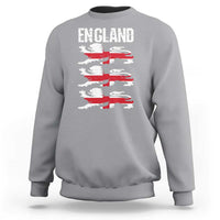 Vintage Three Lions England Pride Sweatshirt Patriotic Soccer British Football Fans