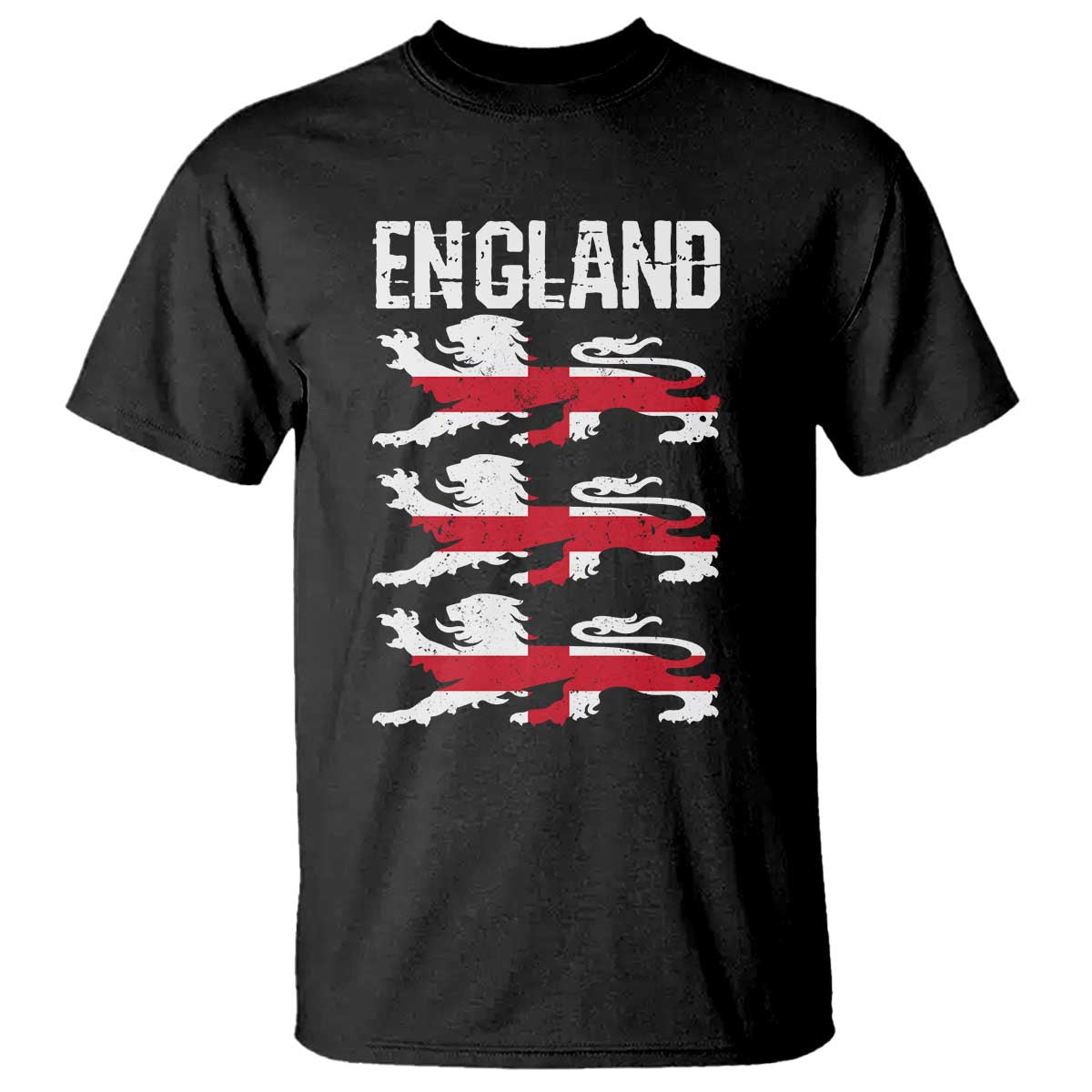 Vintage Three Lions England Pride T Shirt Patriotic Soccer British Football Fans
