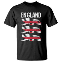 Vintage Three Lions England Pride T Shirt Patriotic Soccer British Football Fans