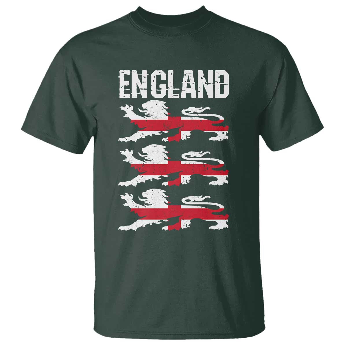 Vintage Three Lions England Pride T Shirt Patriotic Soccer British Football Fans