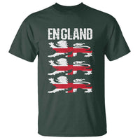 Vintage Three Lions England Pride T Shirt Patriotic Soccer British Football Fans