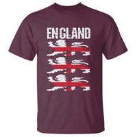 Vintage Three Lions England Pride T Shirt Patriotic Soccer British Football Fans