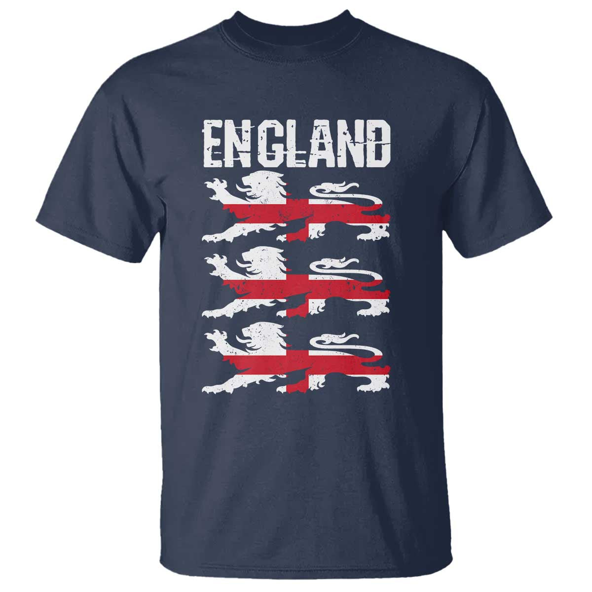 Vintage Three Lions England Pride T Shirt Patriotic Soccer British Football Fans