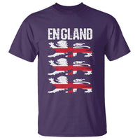 Vintage Three Lions England Pride T Shirt Patriotic Soccer British Football Fans