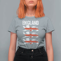 Vintage Three Lions England Pride T Shirt For Women Patriotic Soccer British Football Fans