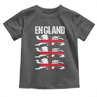 Vintage Three Lions England Pride Toddler T Shirt Patriotic Soccer British Football Fans
