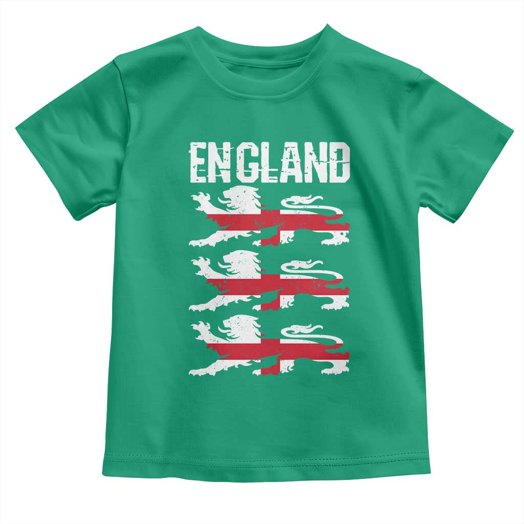 Vintage Three Lions England Pride Toddler T Shirt Patriotic Soccer British Football Fans