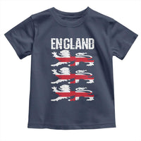 Vintage Three Lions England Pride Toddler T Shirt Patriotic Soccer British Football Fans