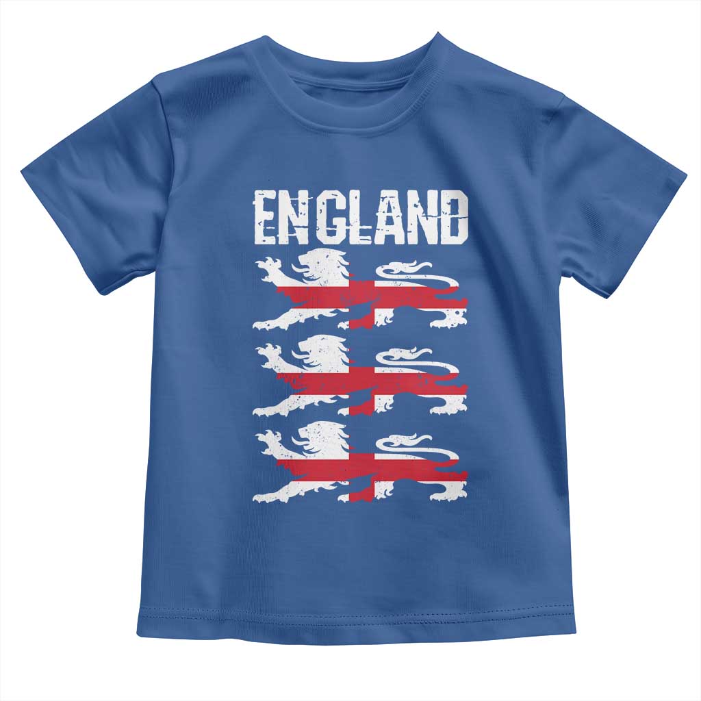 Vintage Three Lions England Pride Toddler T Shirt Patriotic Soccer British Football Fans