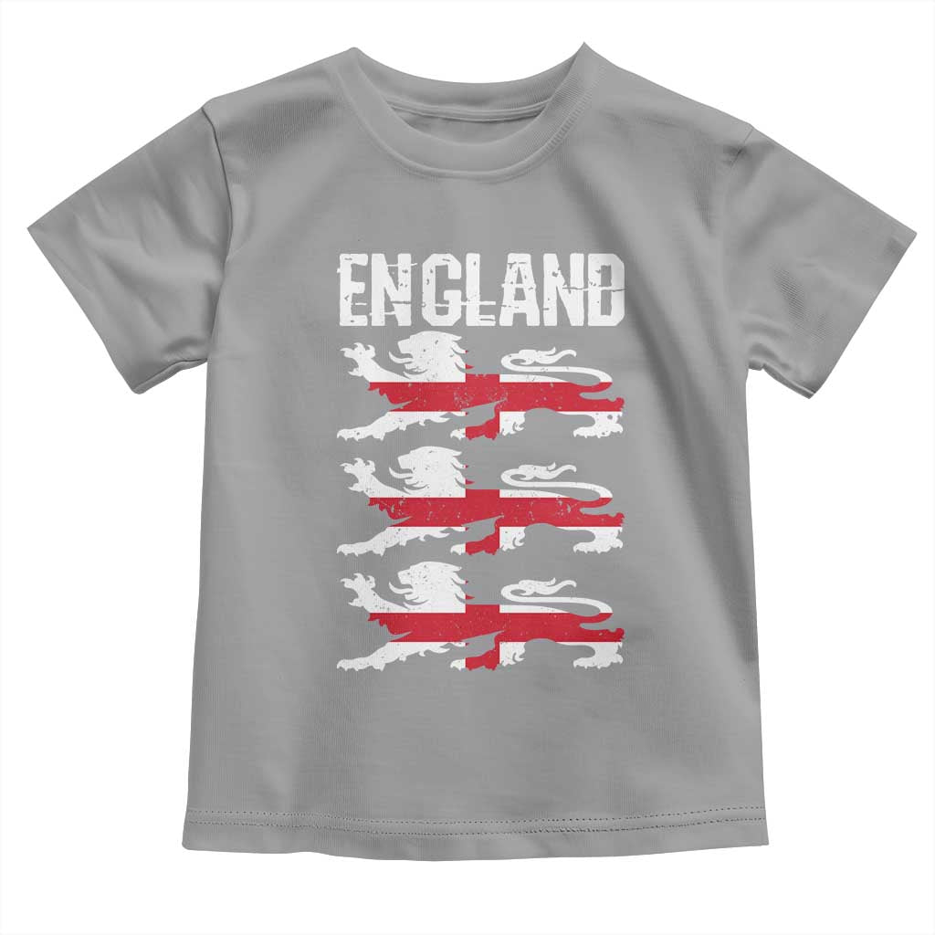 Vintage Three Lions England Pride Toddler T Shirt Patriotic Soccer British Football Fans