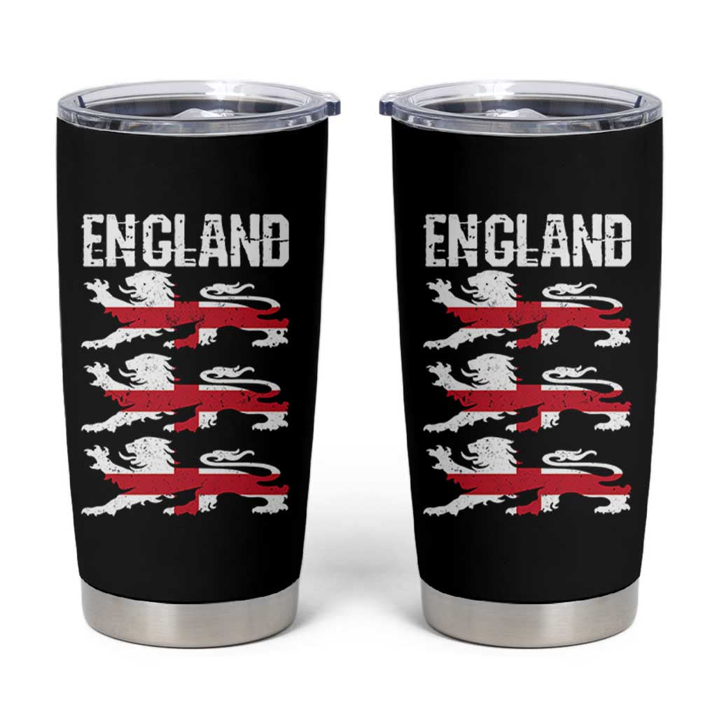 Vintage Three Lions England Pride Tumbler Cup Patriotic Soccer British Football Fans