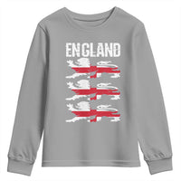 Vintage Three Lions England Pride Youth Sweatshirt Patriotic Soccer British Football Fans